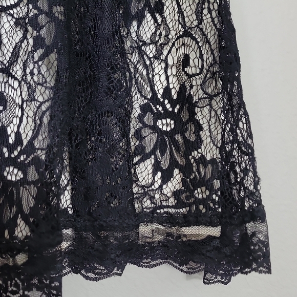 Y2K B Darlin Lace Fit & Flare Dress Size XS/S/0/2 Black Padded Cocktail - Picture 5 of 13